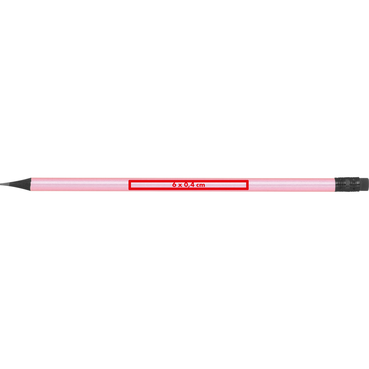 Bleistift mit Radiergummi in Metallic-Farben JAMES