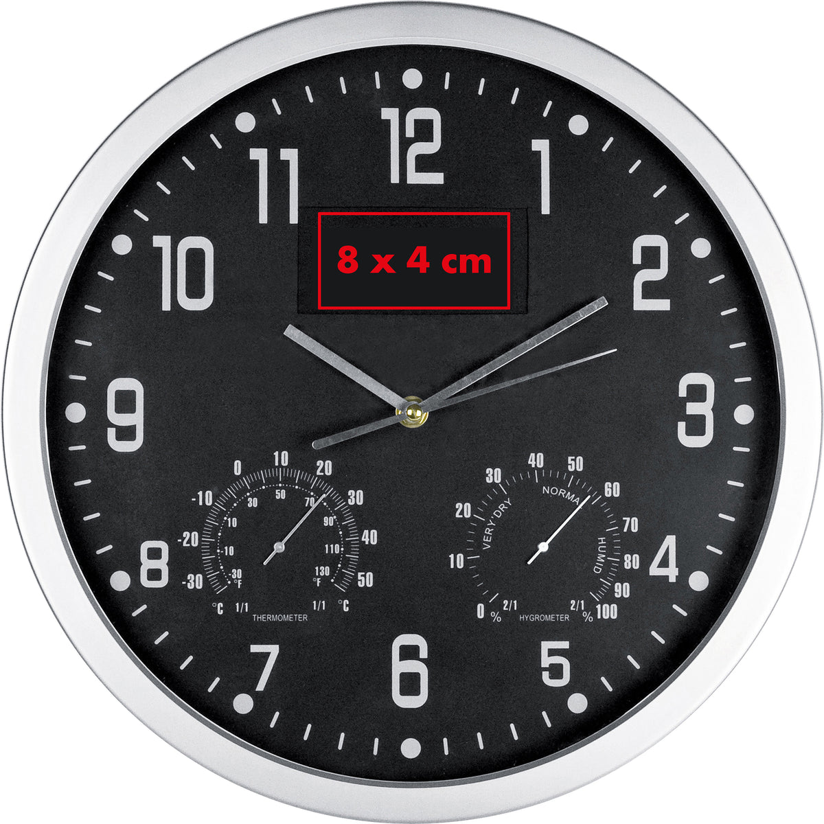 Wanduhr mit Hygro - und Thermometer MALCOLM