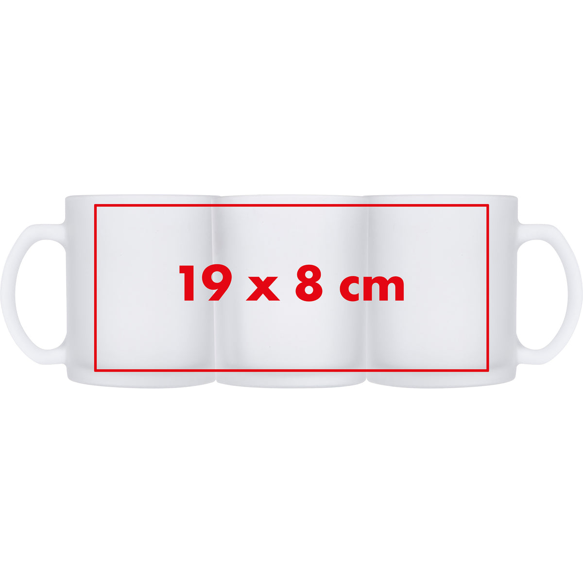 Sublimationstasse aus gefrostetem Glas LEA