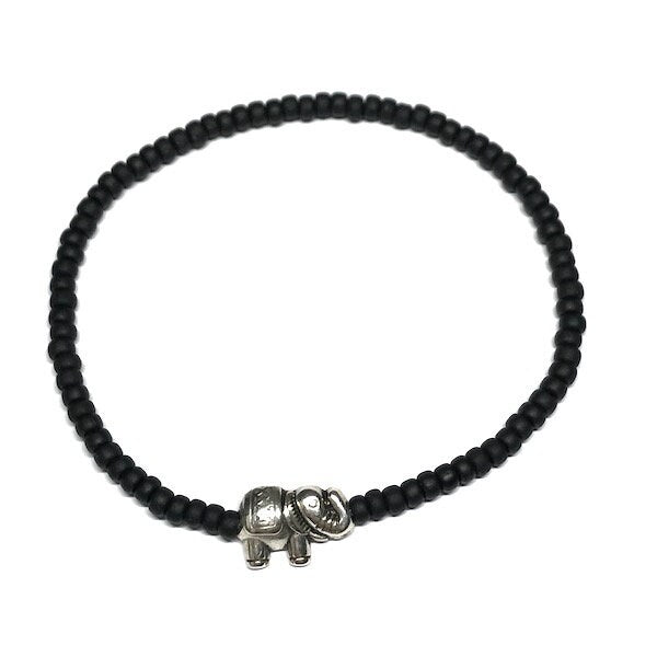Armband Elefant in Schwarz Gold