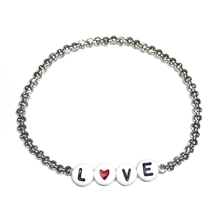 Personalisiertes Armband "Silver Love" aus 925er Sterlingsilber