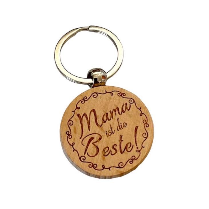 Holz Schlüsselanhänger "Mama ist die Beste!"