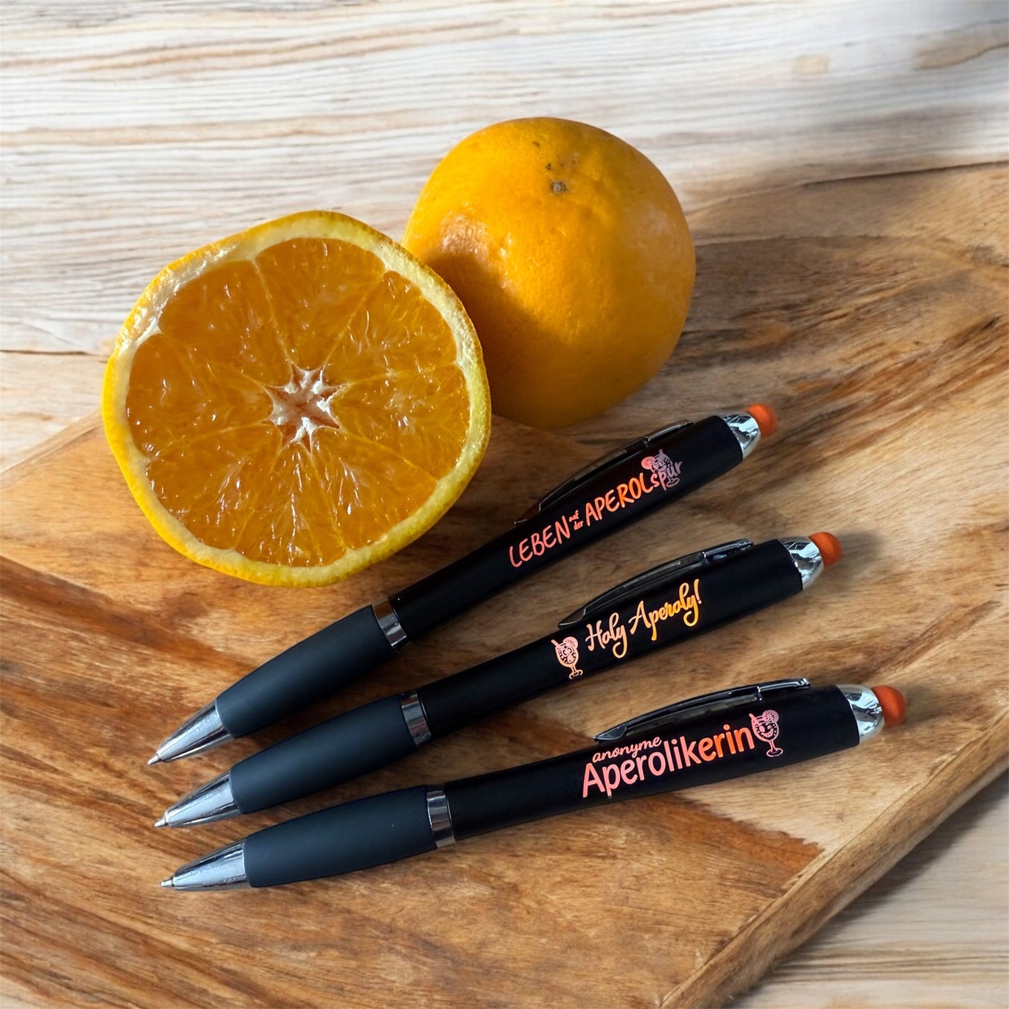 LED Aperol Kugelschreiber mit lustigen Sprüchen