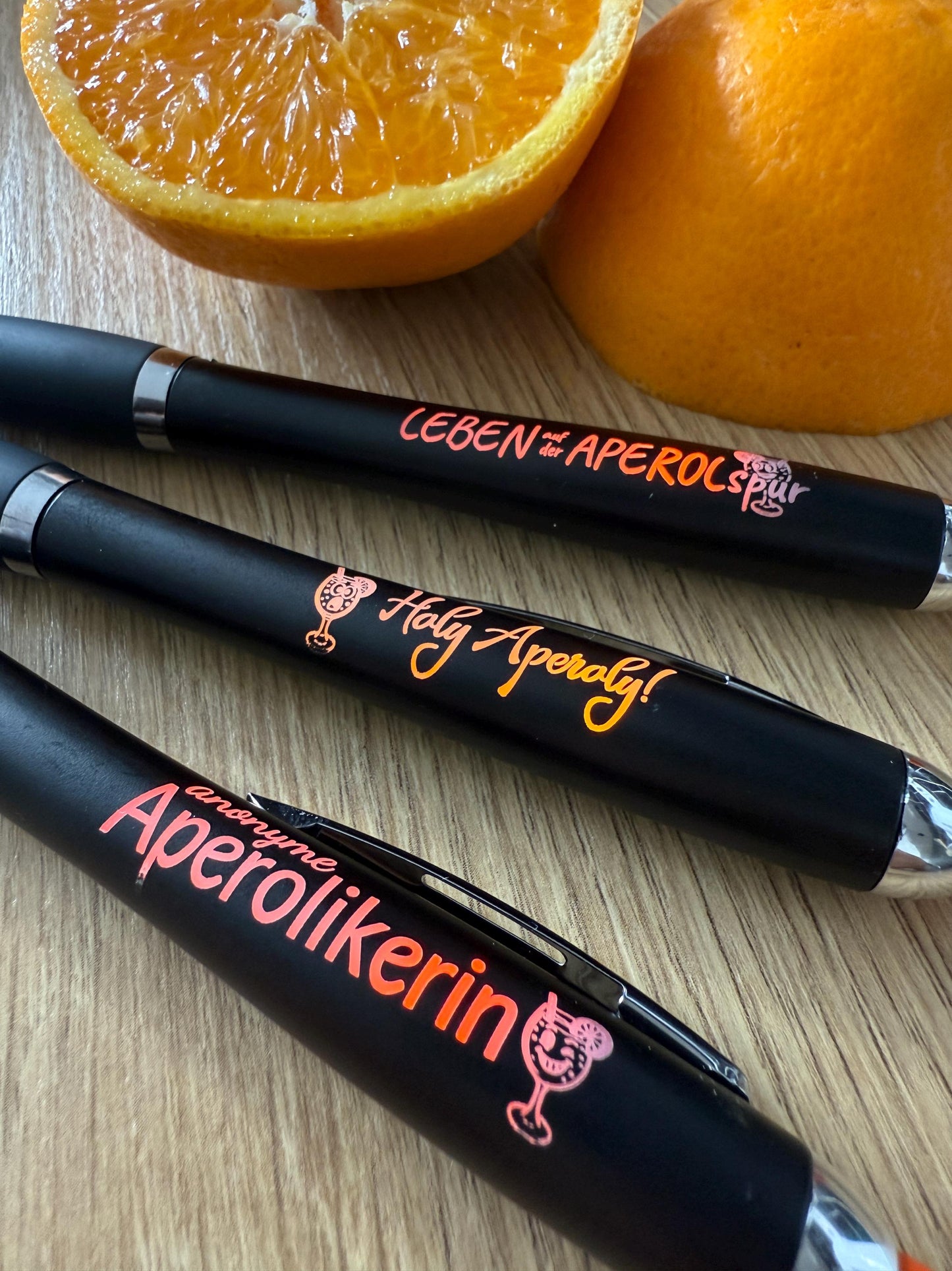 LED Aperol Kugelschreiber mit lustigen Sprüchen