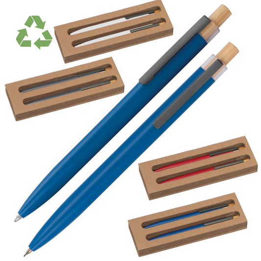 Schreibset aus recyceltem Aluminium SIEGFRIED