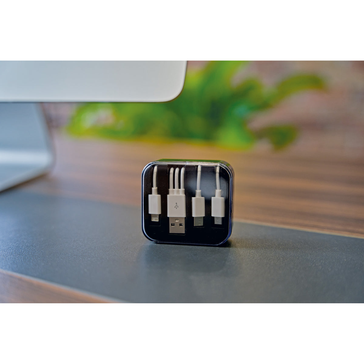 Kunststoffbox mit 3in1 USB Ladekabel BRITTANY
