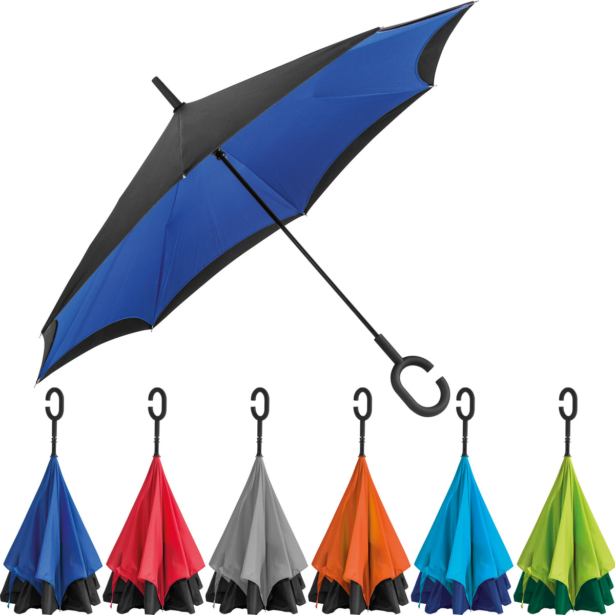 Umklappbarer Regenschirm aus 190T Pongee OLIVIA