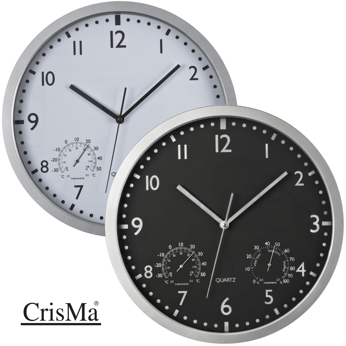 Wanduhr mit Hygro - und Thermometer LUIZA