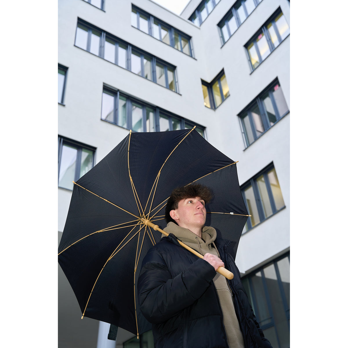 Stockschirm aus Bambus und RPET LENI