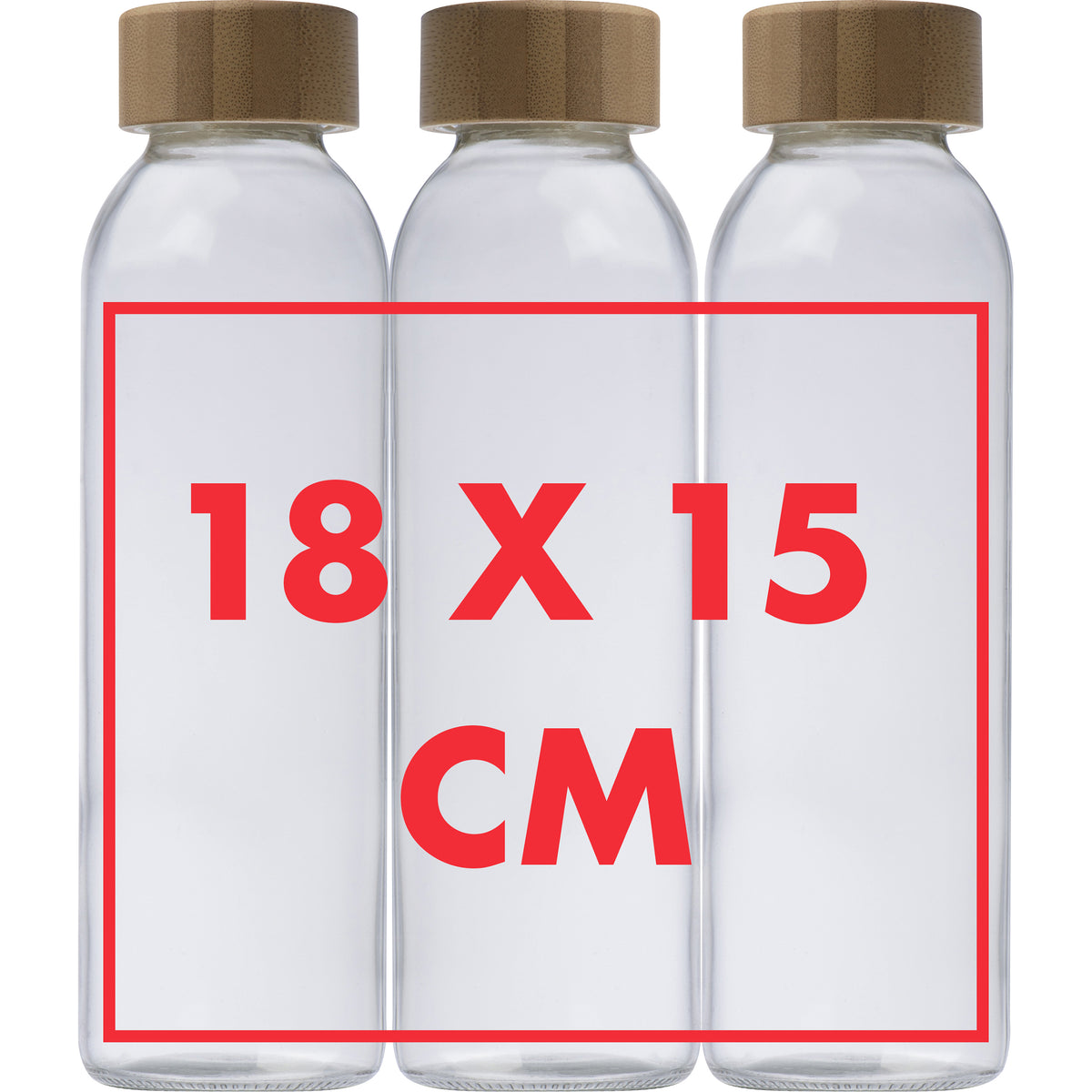 Glasflasche mit Jutehülle, 500ml CARLOTTA
