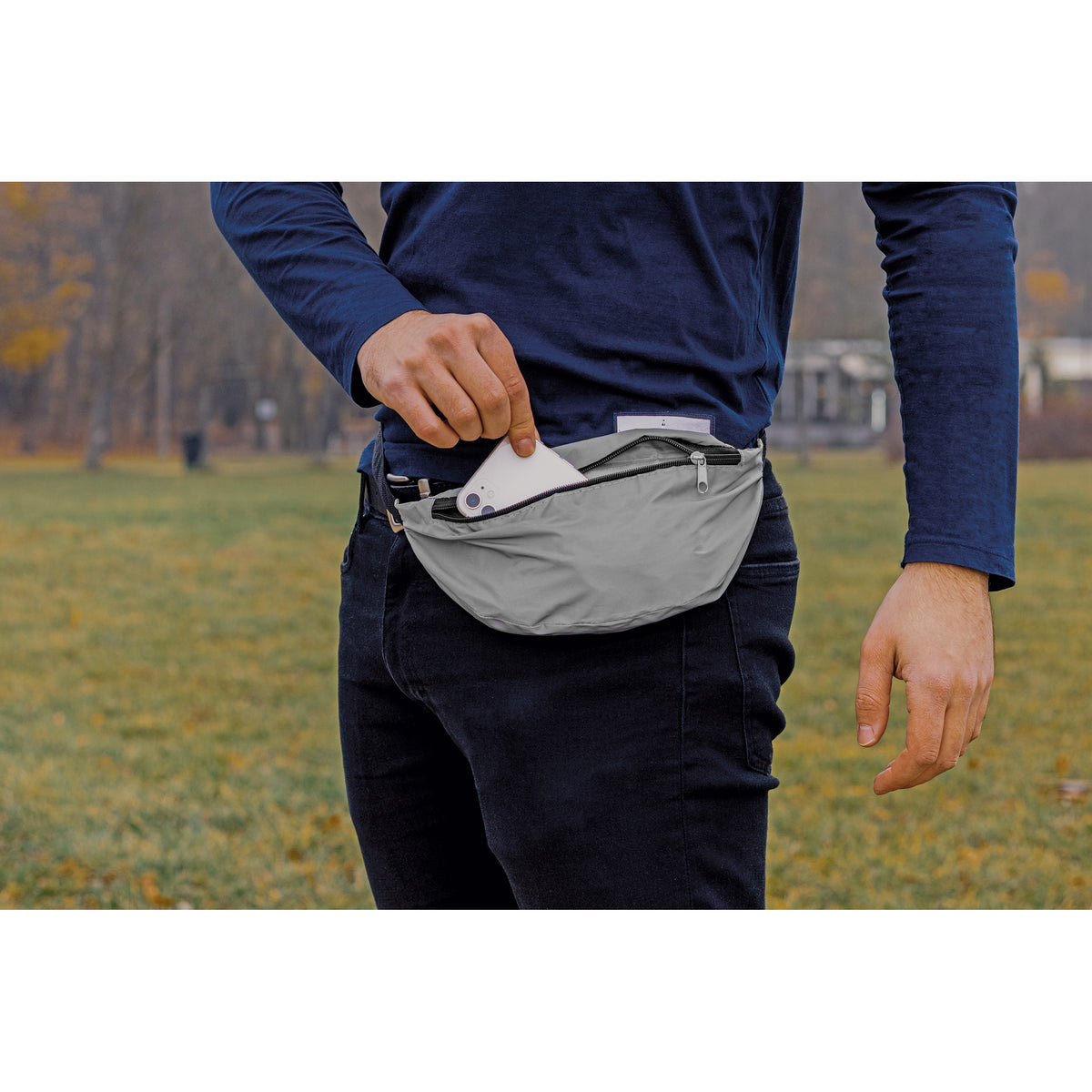 Reflektierende Gürteltasche aus Polyester MAGDALENA