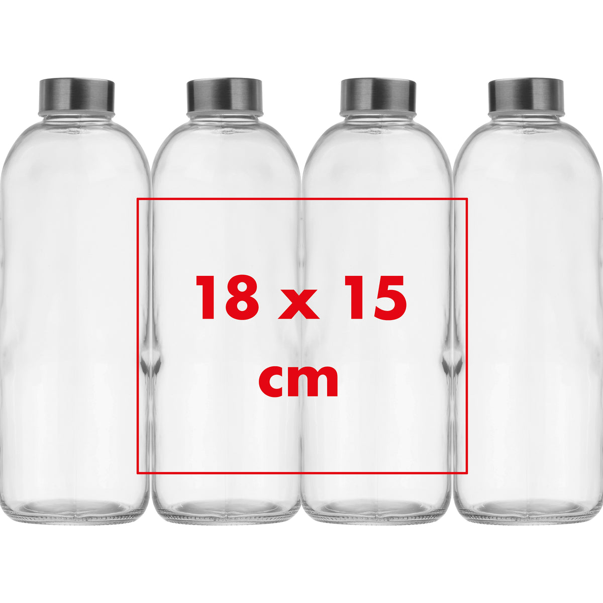 Trinkflasche aus Glas mit Neoprenüberzug, 1.000ml JESSICA