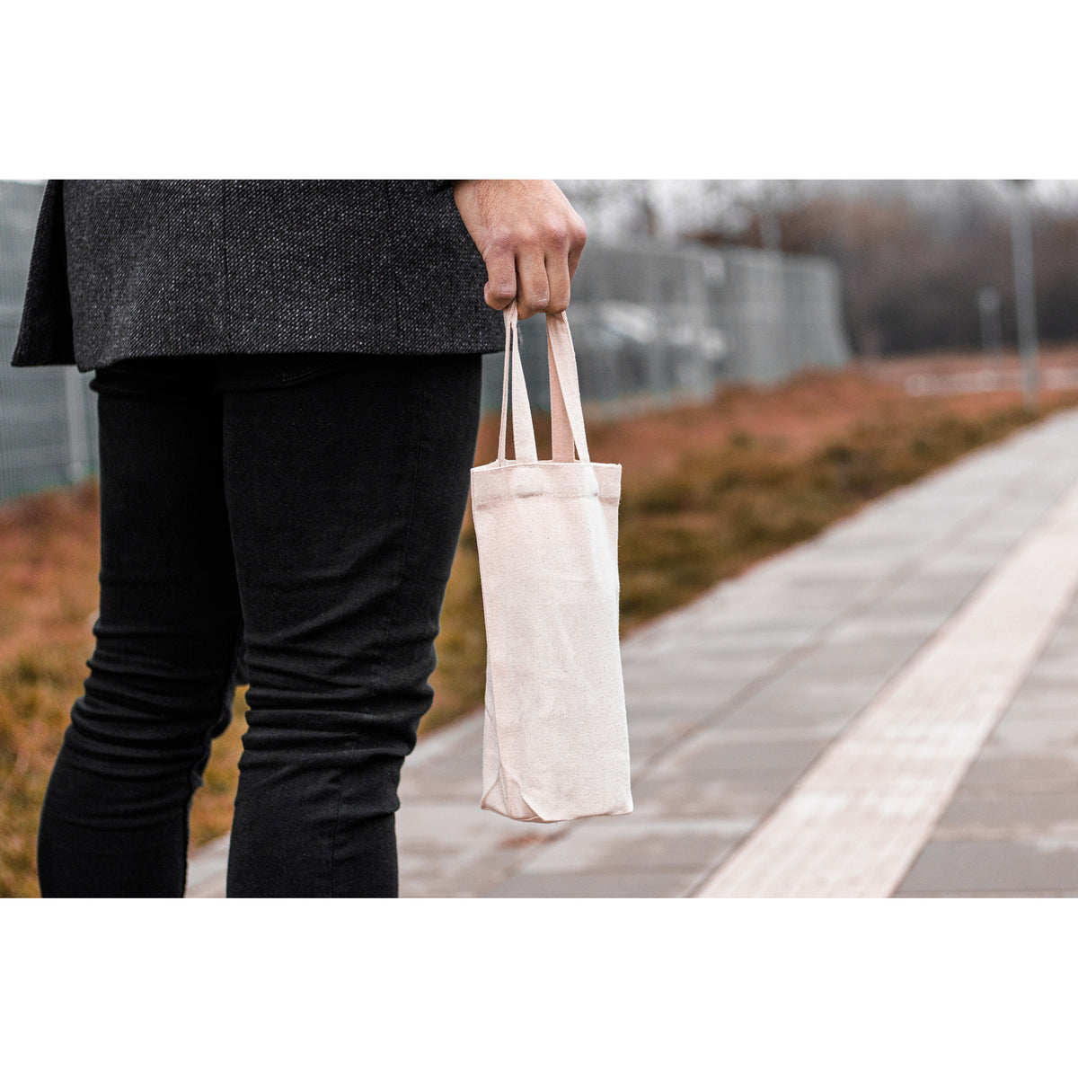Geschenktasche aus Baumwolle für Flaschen ROBIN