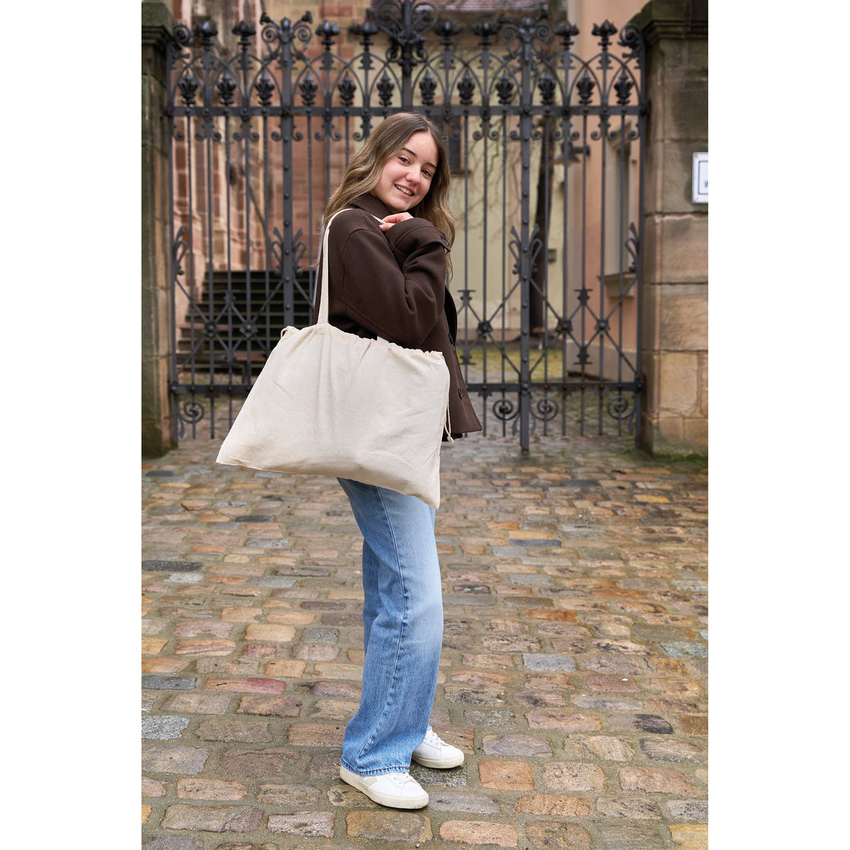 Bio Baumwolltasche mit Verschluss DALE