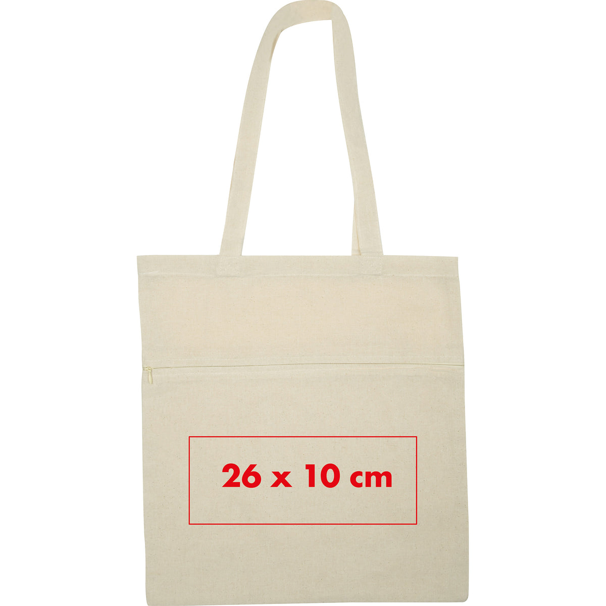 Baumwolltasche mit Reißverschlussfach NORBERT