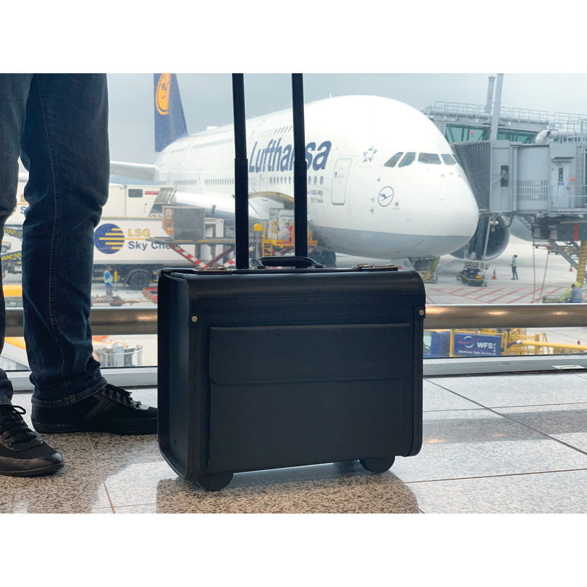 Akten-/Pilotenkoffer Trolley aus Kunstleder ETTORE