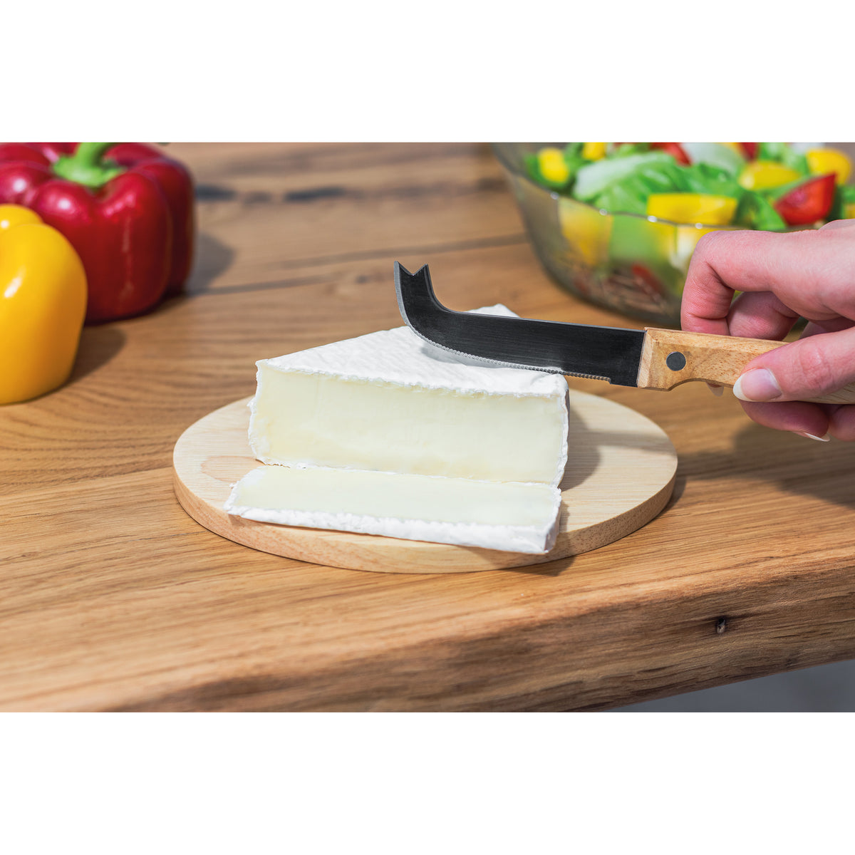 Käseset mit Holzbrettchen und Käsemesser EMILIO