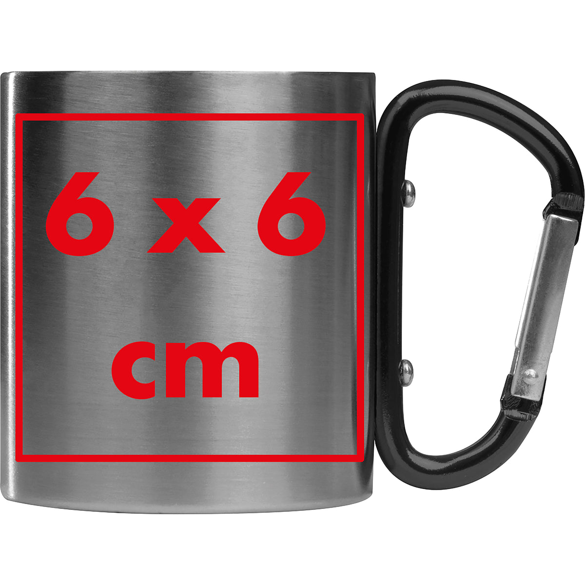 Tasse aus Metall mit Karabinerhaken, 200ml ANGELICA