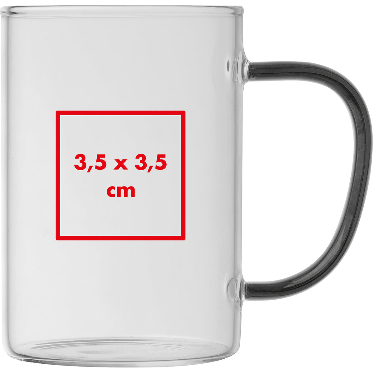 Glastasse mit farbigem Henkel, 250ml EDDA