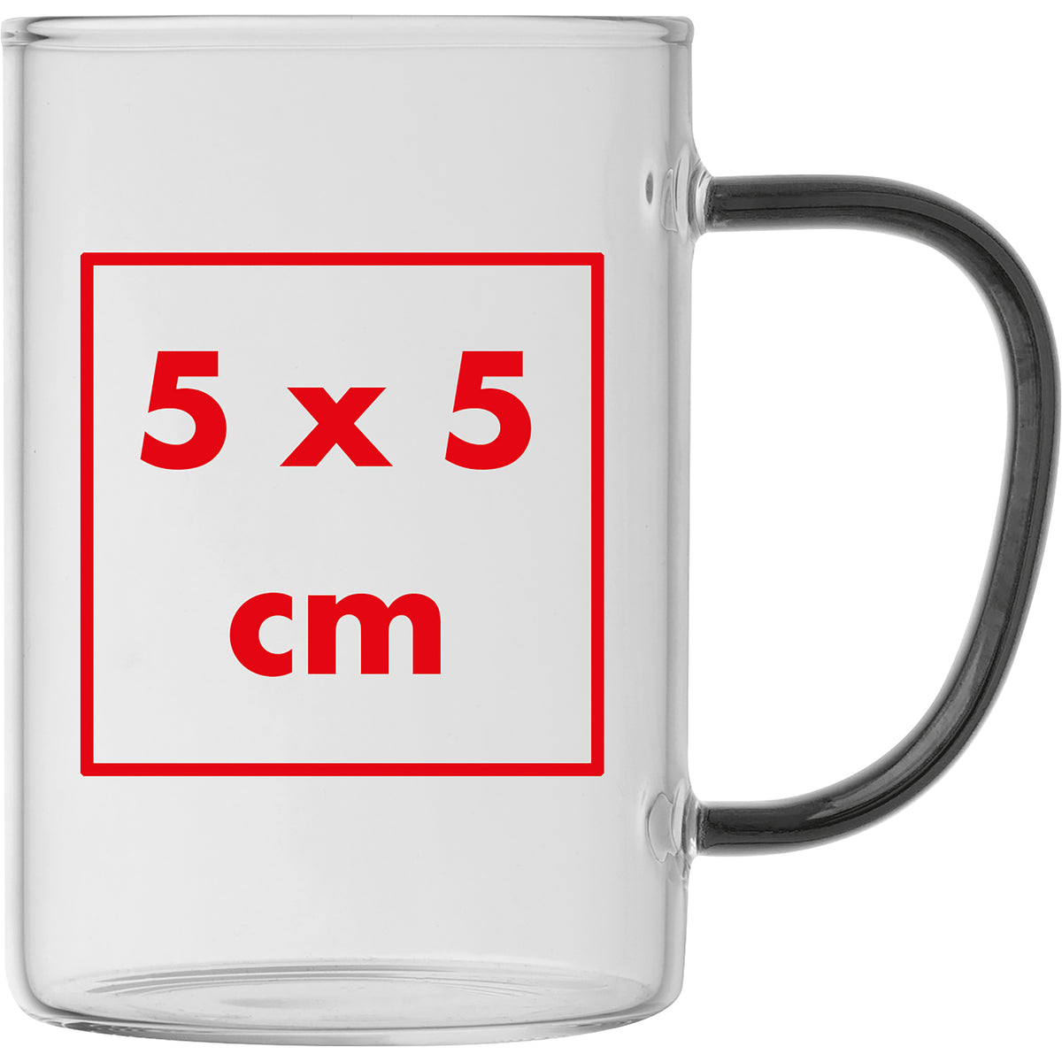 Glastasse mit farbigem Henkel, 250ml EDDA