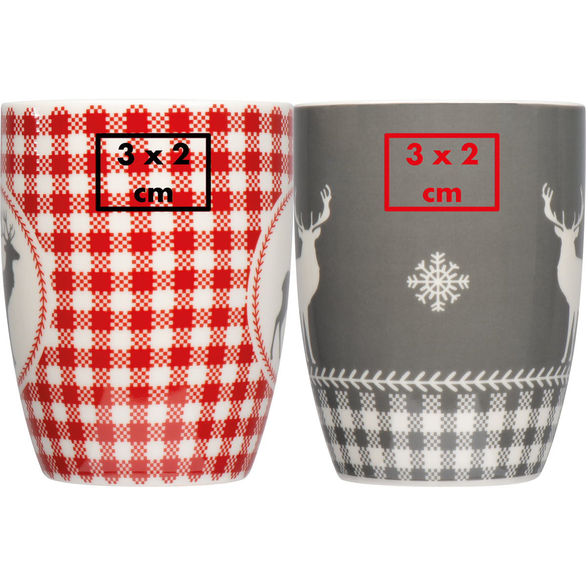 Set aus 2 Weihnachtstassen ARMIN