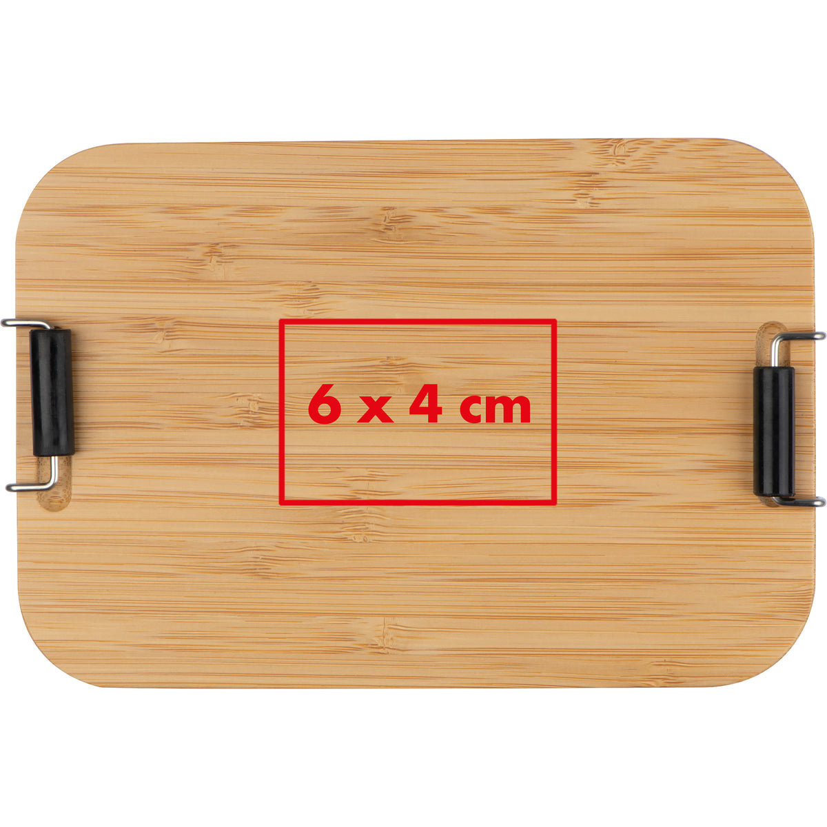 Brotzeitbox aus Aluminium mit Bambusdeckel ALBA