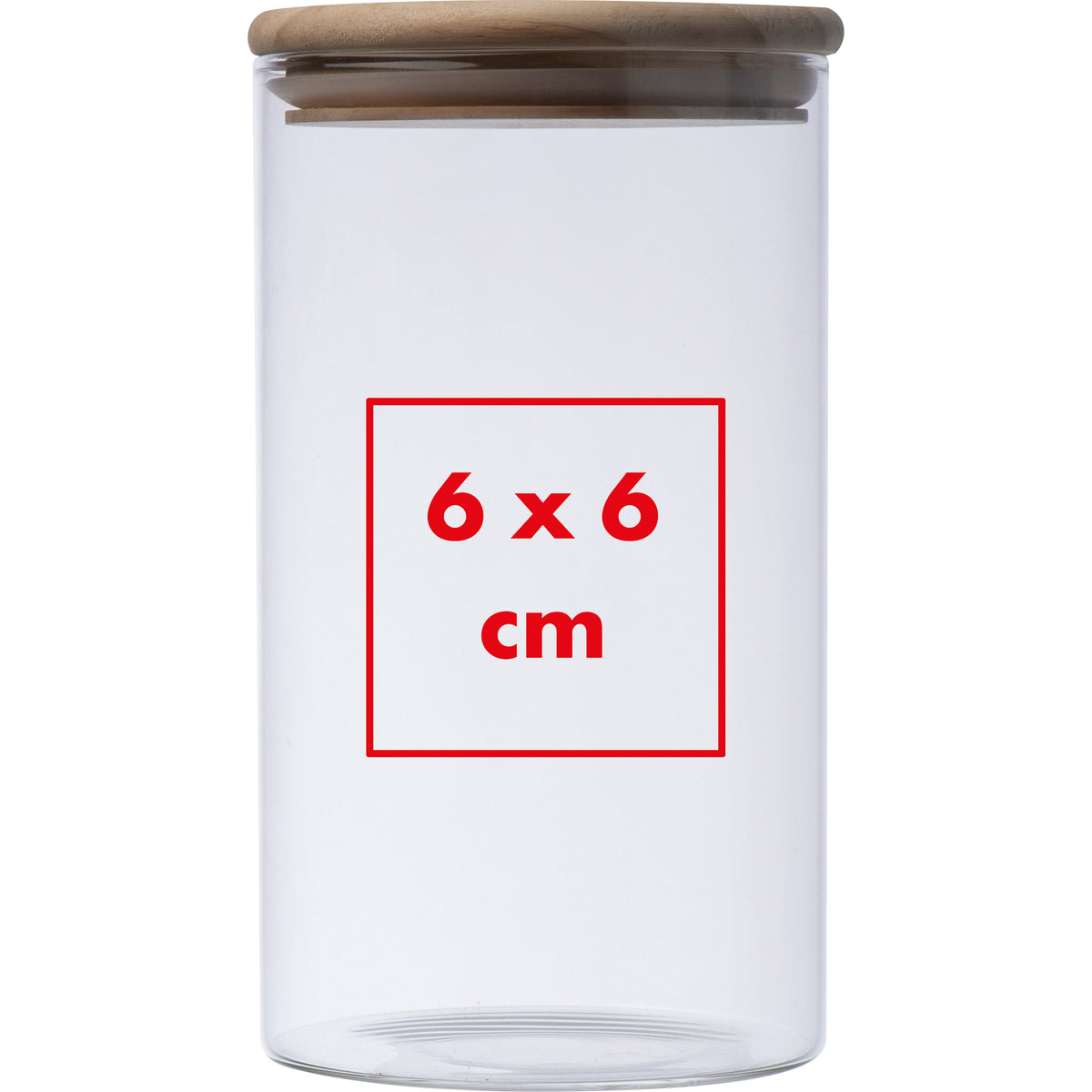 Dose aus Borosilikatglas mit Kiefernholzdeckel 1000ml JAMIE
