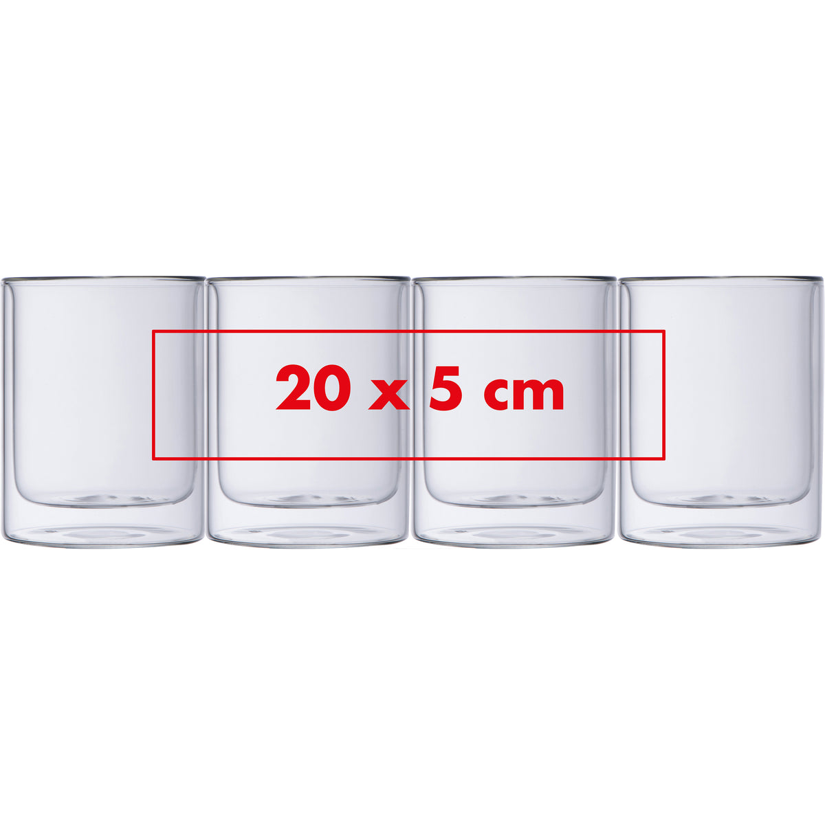 CrisMa Doppelwandige Glastasse 330ml STUART