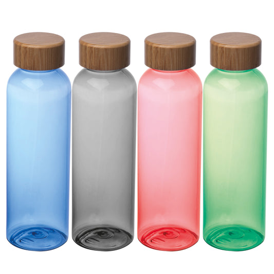Trinkflasche aus PET mit Bambusdeckel, 500ml SAMBOR