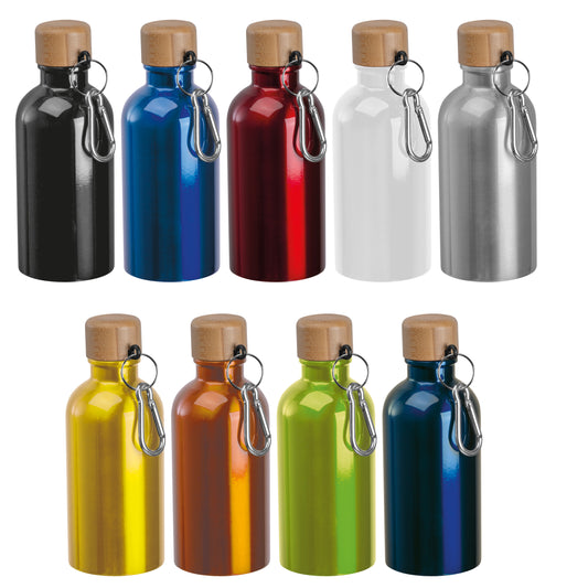 Edelstahltrinkflasche mit Karabiner, 400ml MARILYN