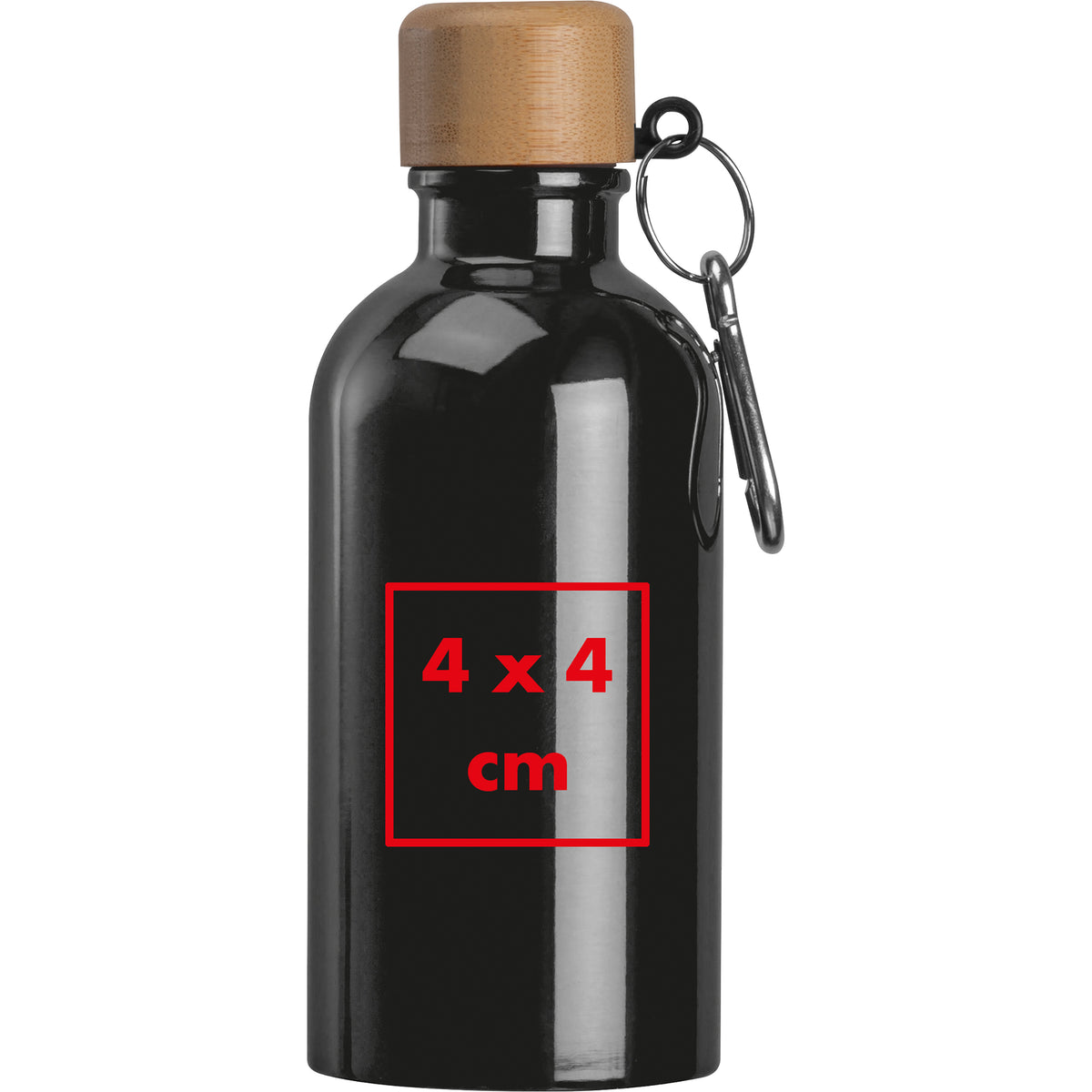 Edelstahltrinkflasche mit Karabiner, 400ml MARILYN