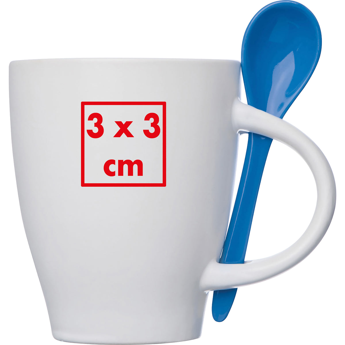 Tasse aus Porzellan mit Löffel, 250ml ARMANDO