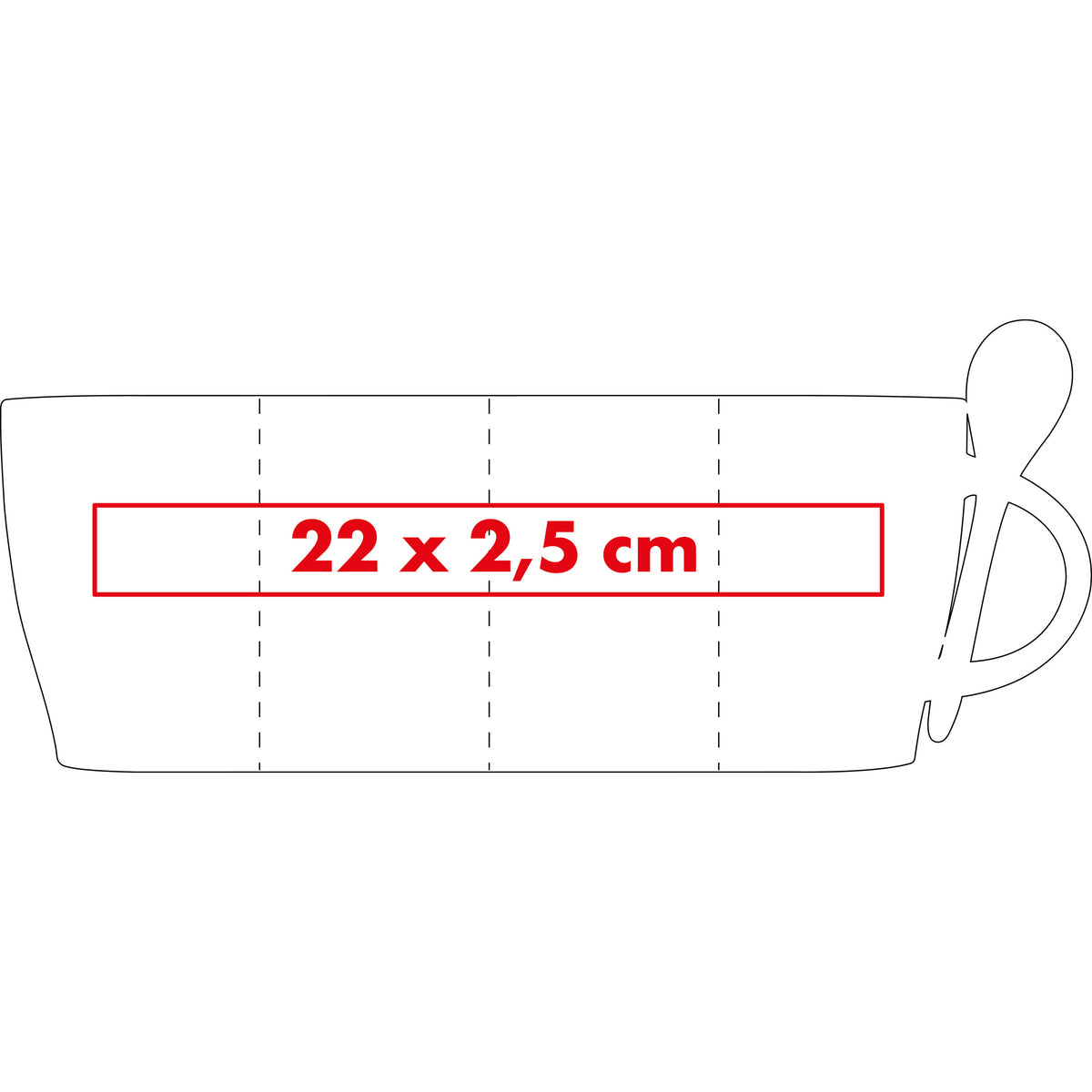 Tasse aus Porzellan mit Löffel, 250ml ARMANDO