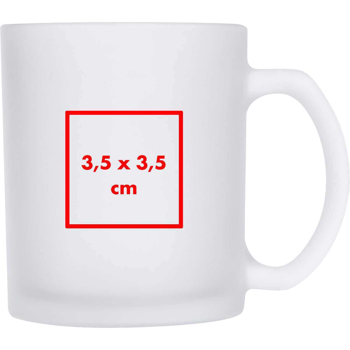 Glastasse weiß gefrostet, 300ml ANGELIKA