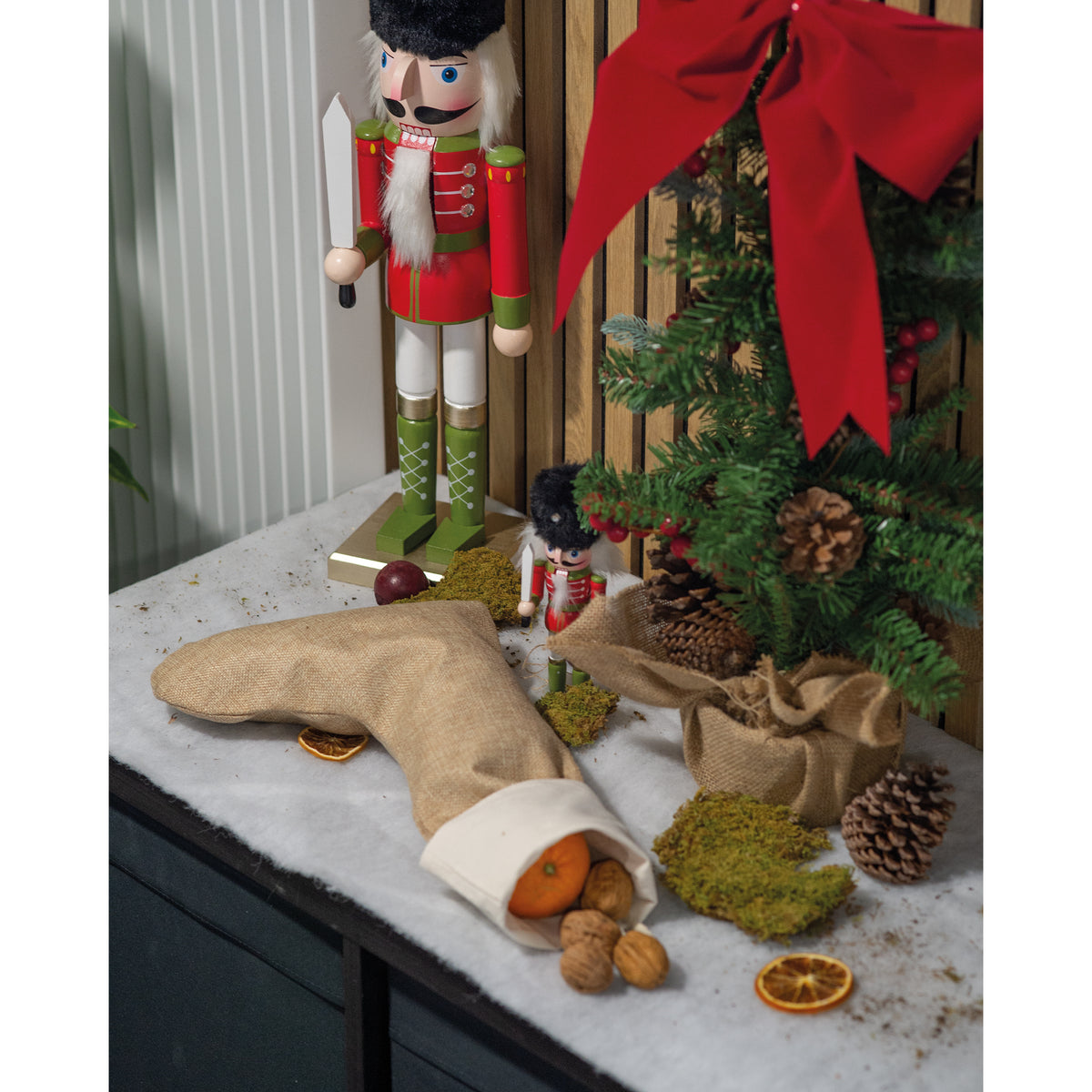 Weihnachtssocke aus Jute WALTER