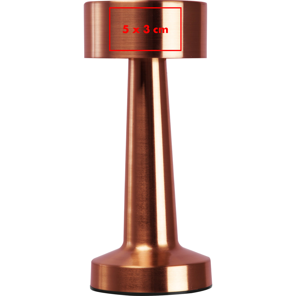 Tischlampe aus Edelstahl mit Akku ILSE