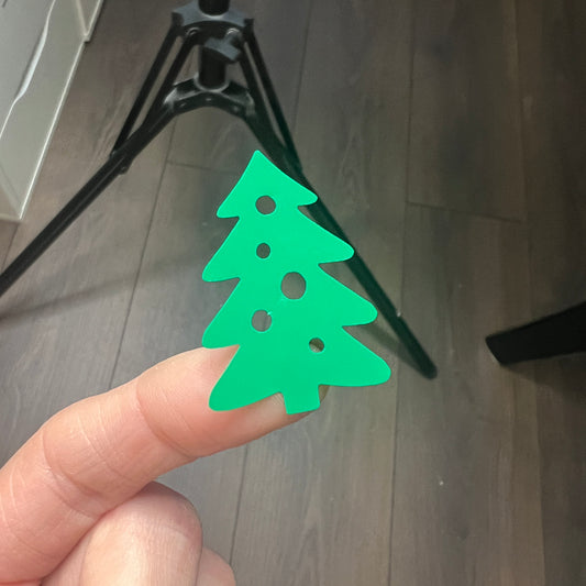 16 Tannenbaum Aufkleber - Vinylsticker zur weihnachtlichen Dekoration