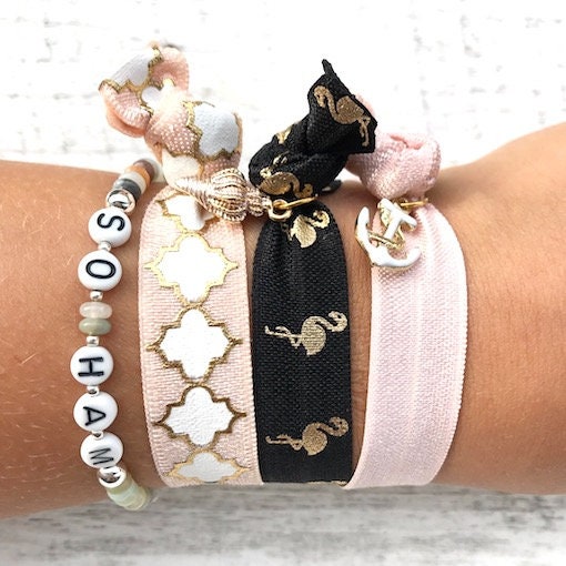 Personalisiertes Armband "Travel" mit Glasbuchstaben