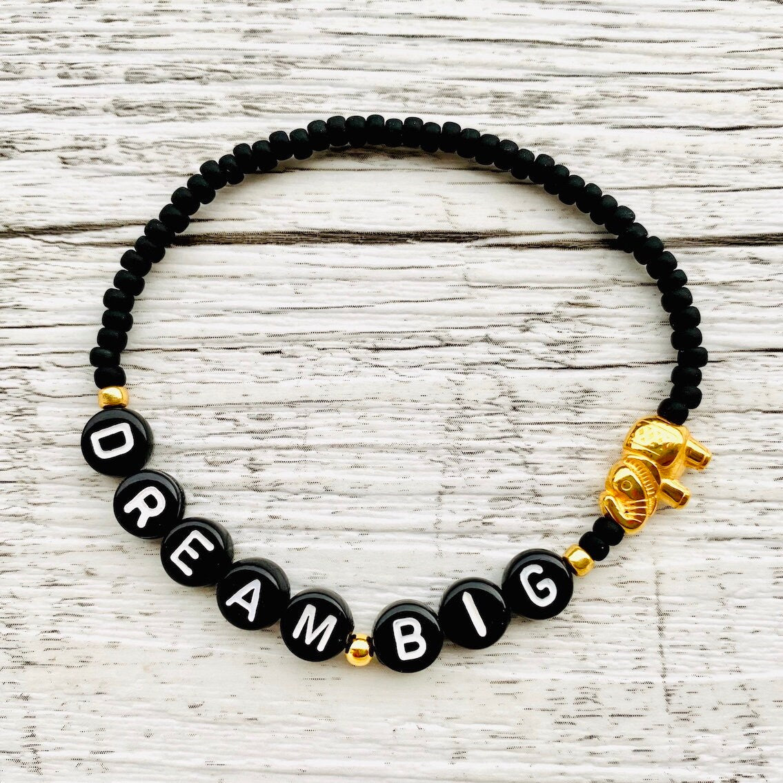 Personalisiertes Armband mit goldenem Elefanten