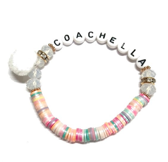 Persnalisiertes Armband "Festival" mit Pom Pom und Katsuki Perlen