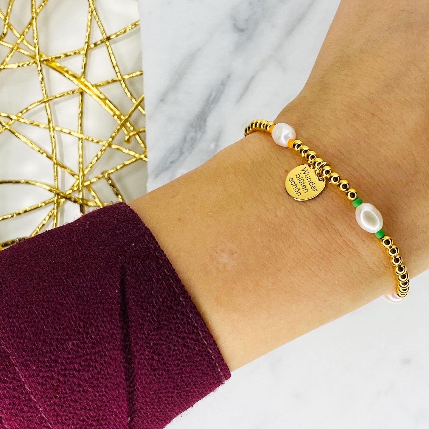 Armband "Pearlcolour" Süßwasserperlen 925er Sterlingsilber