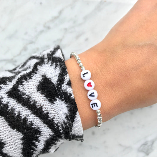 Personalisiertes Armband "Silver Love" aus 925er Sterlingsilber