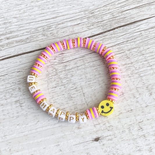 Personalisiertes Perlen Armband mit Smiley