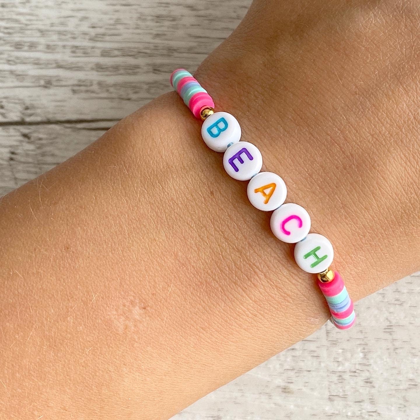 Personalisiertes Armband "Beach" aus Katsuki Perlen