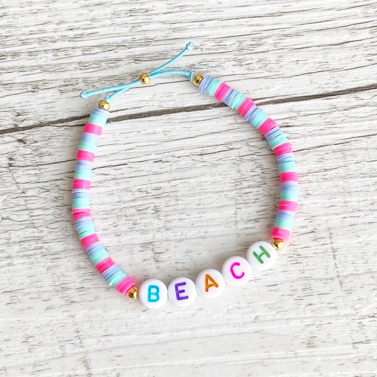 Personalisiertes Armband "Beach" aus Katsuki Perlen