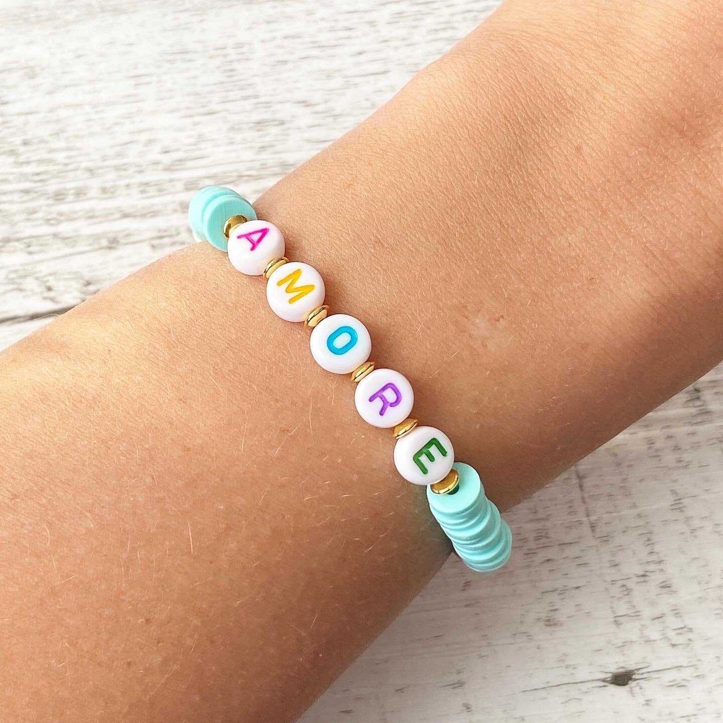 Personalisiertes Armband "Pastell Amore" aus Katsuki Perlen