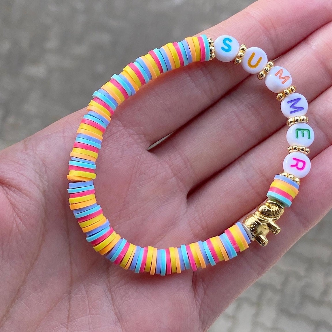 Personalisiertes Armband "Summer" aus Katsuki Perlen