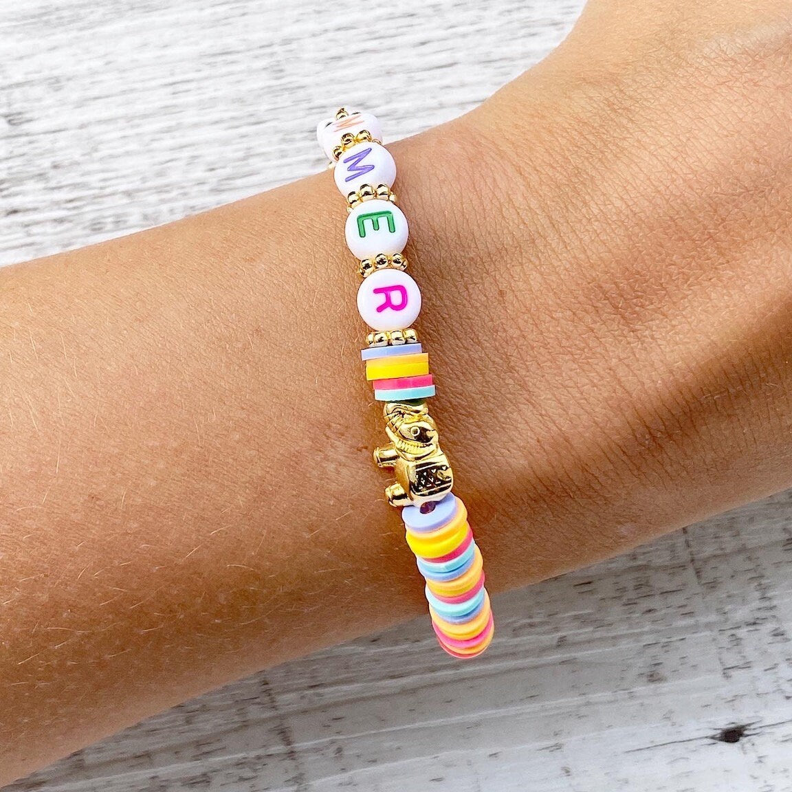 Personalisiertes Armband "Summer" aus Katsuki Perlen