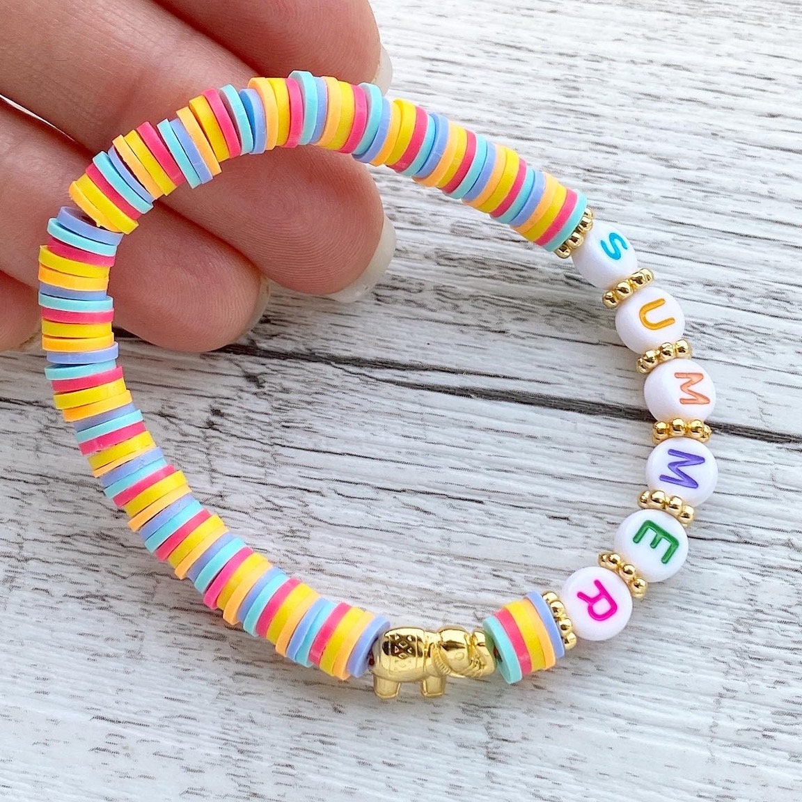 Personalisiertes Armband "Summer" aus Katsuki Perlen