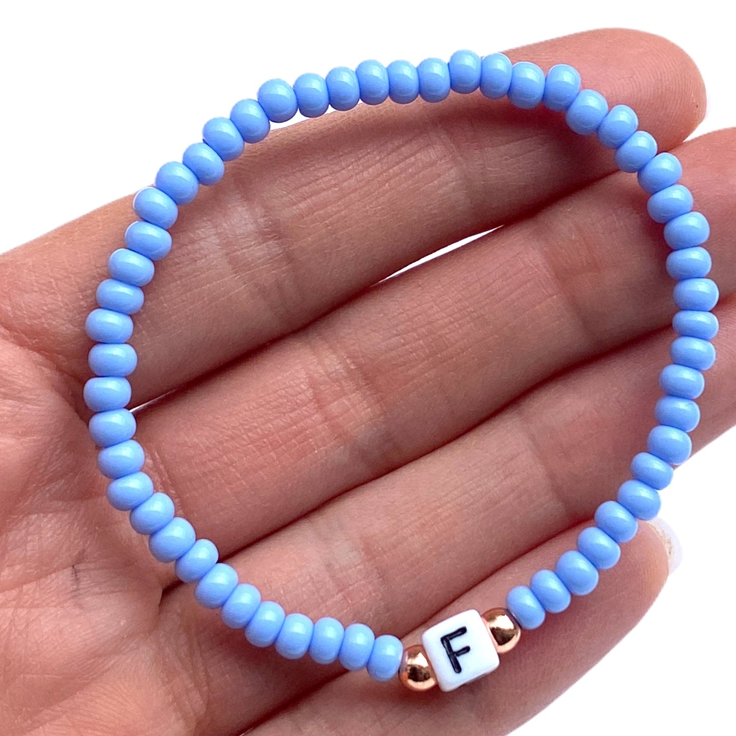 Personalisiertes Armband "Blues" aus Glasperlen